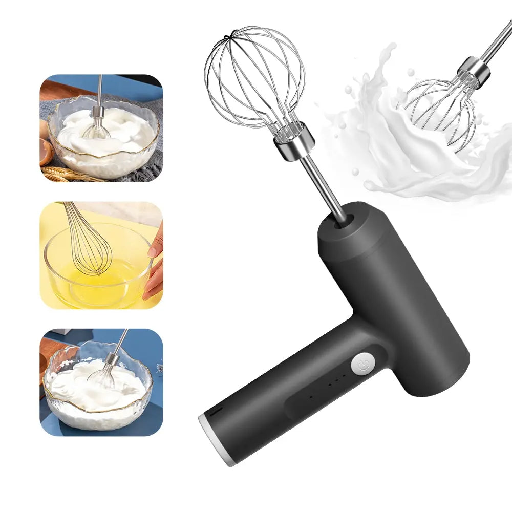 Wireless Electric Food Mixer Portable 3 Speeds Egg Beater