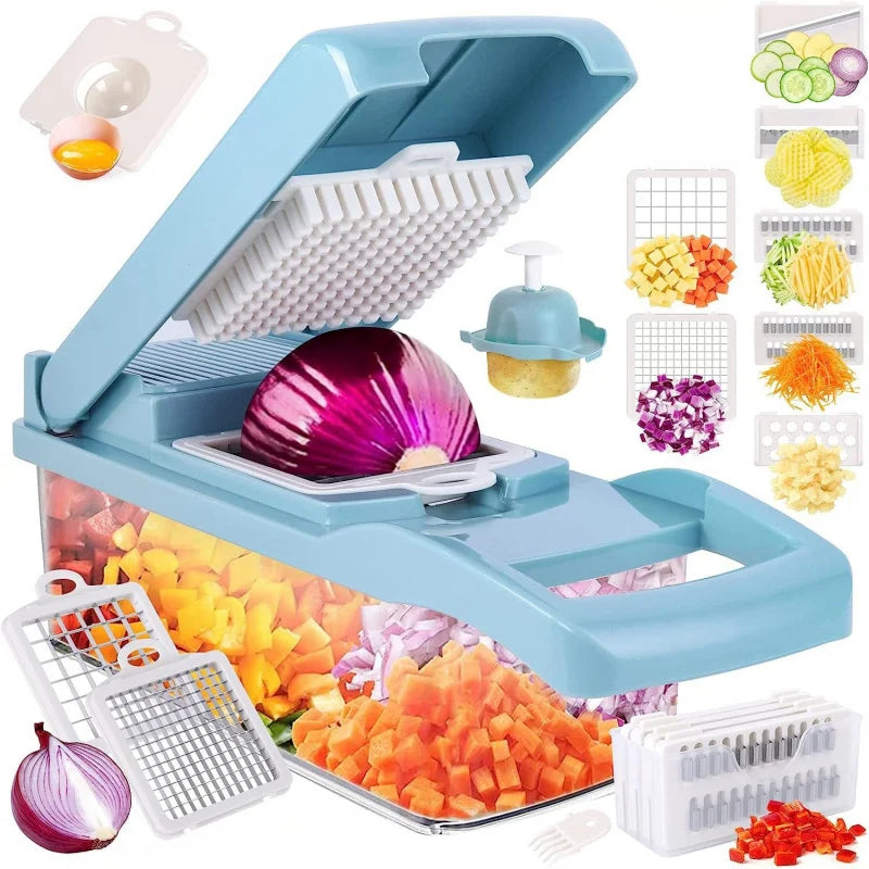 Kitchen vegetable cutter Multi-functional home vegetable cutter  14pcs