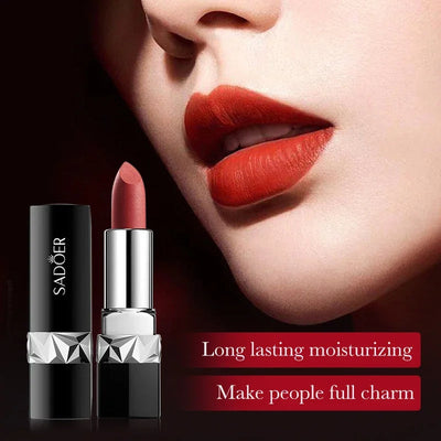 SADOER 12 Colors Velvet Matte Lipstick Waterproof Long-lasting Lip Gloss Makeup Cosmetic