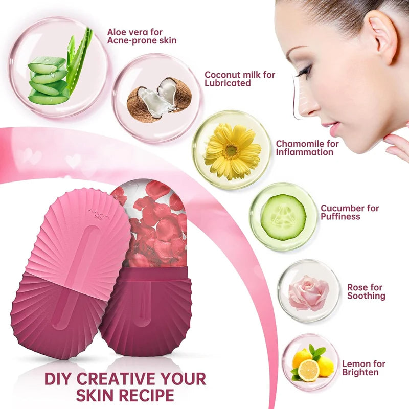 Ice Face Roller Ice Cube Beauty Massage Silicone Ice Mold For Eye