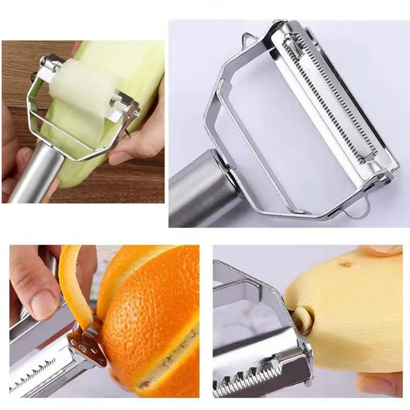 Multifunctional Kitchen Peeler Vegetable Fruit Peeler Stainless Steel