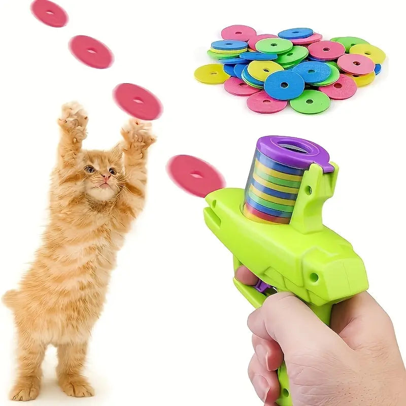 Pack of 2 Foam Disc Launcher Flying Disc Handheld Shooter Game ( 10 Disc )