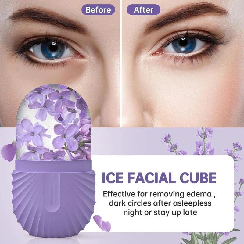 Ice Face Roller Ice Cube Beauty Massage Silicone Ice Mold For Eye